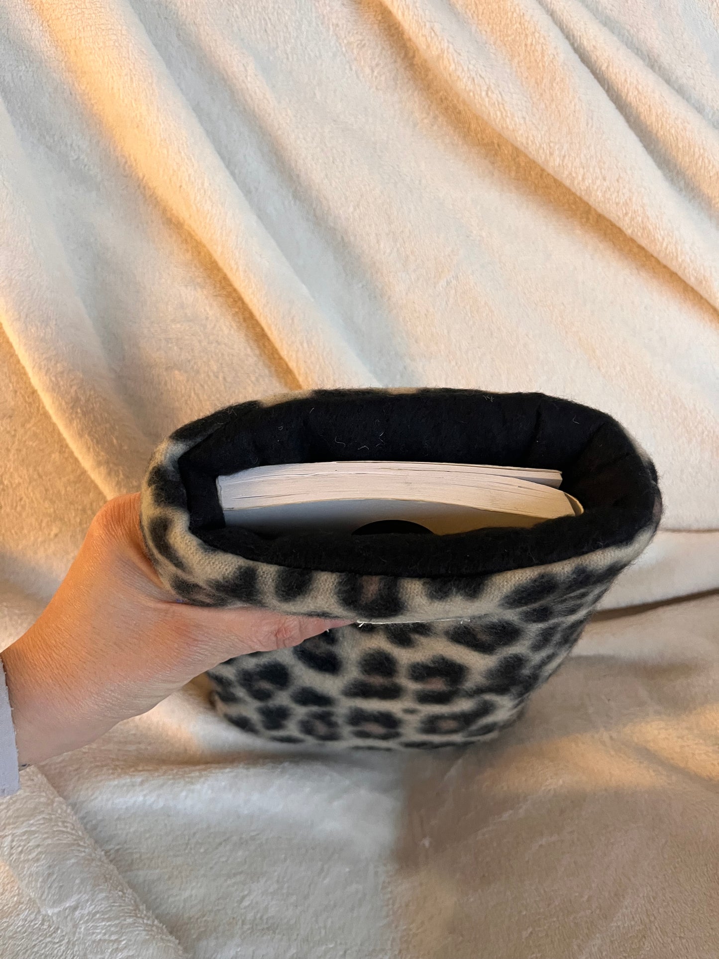 Pochette de livre de poche artisanale en tissus