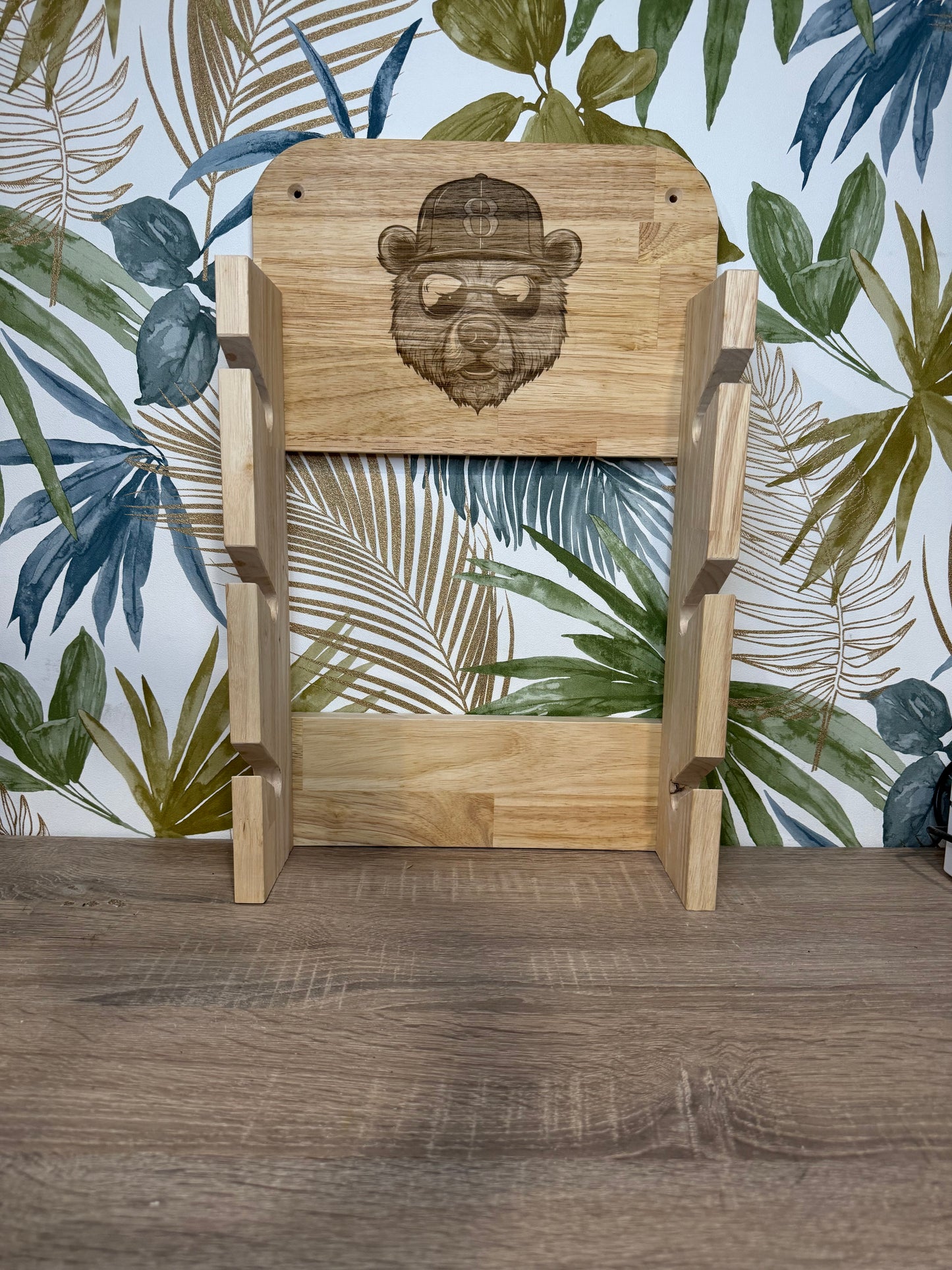 Support de casquette personnalisé en bois