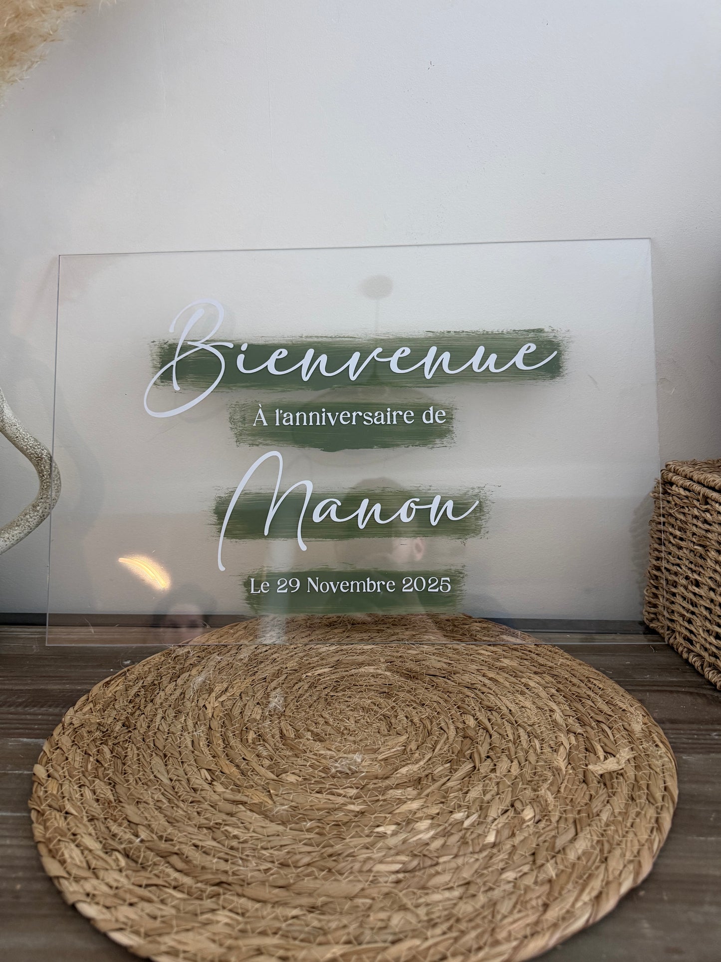 Panneau de bienvenue personnalisé