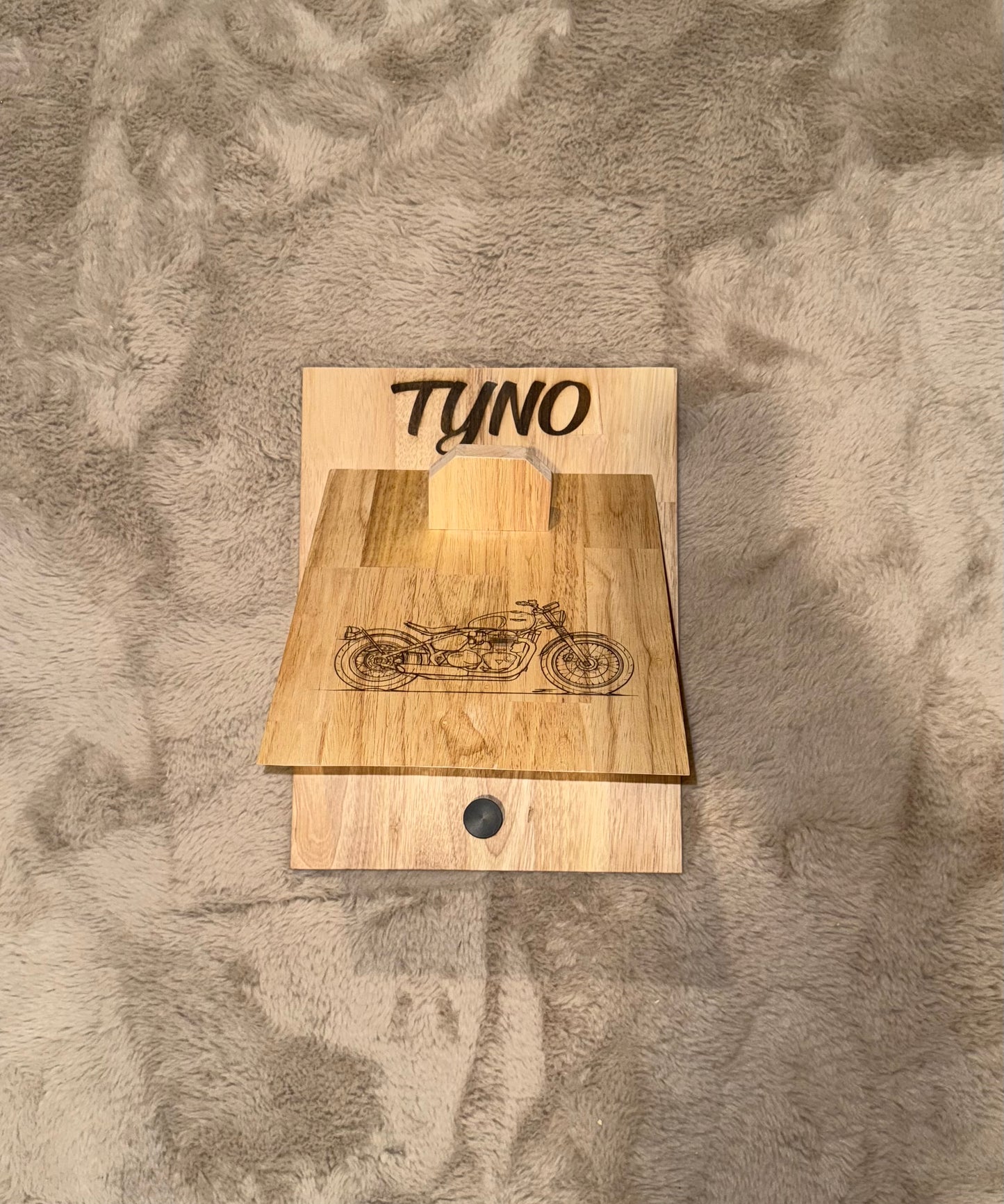 Support de casque personnalisé en bois