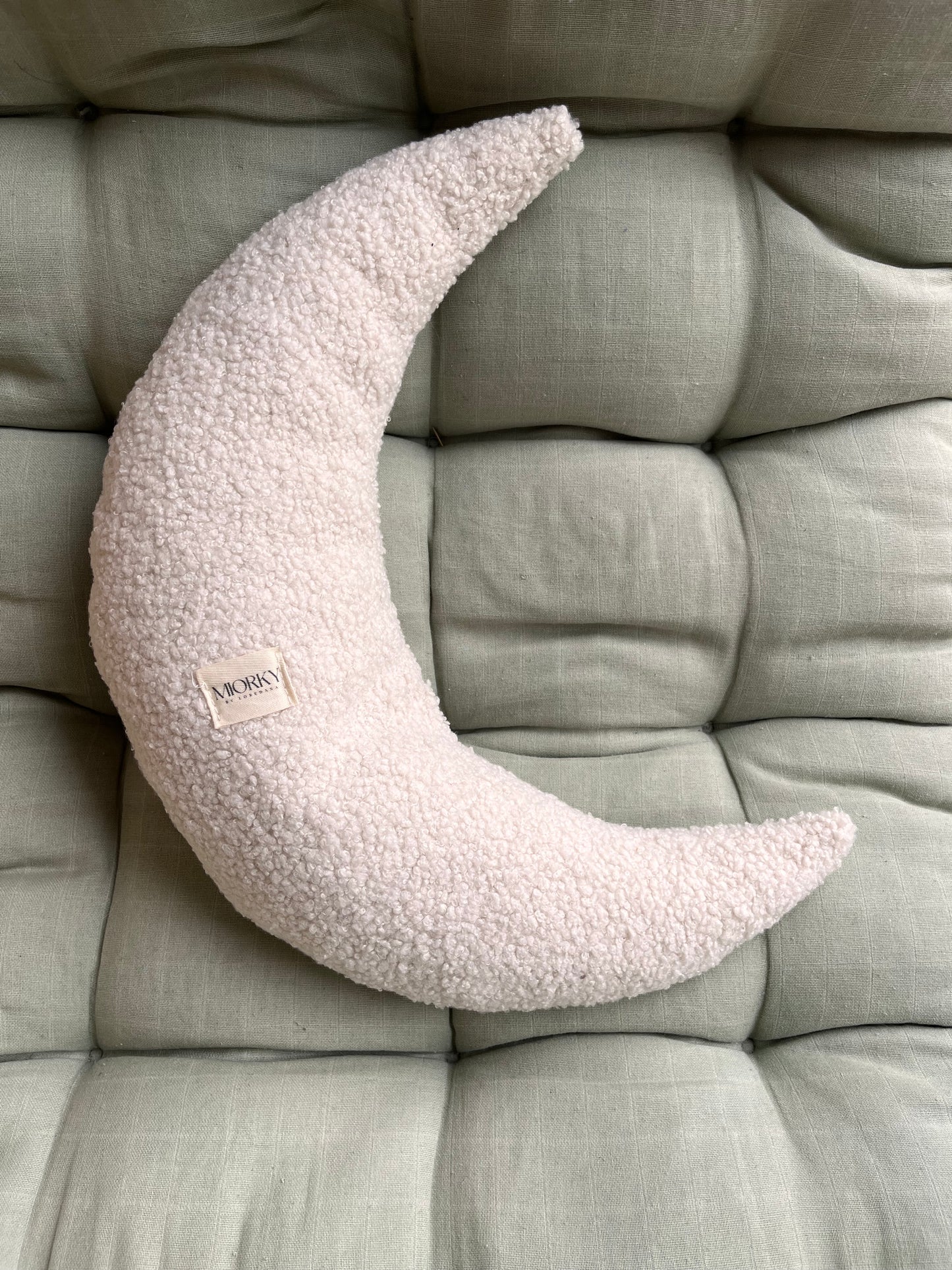 Coussin lune sherpa