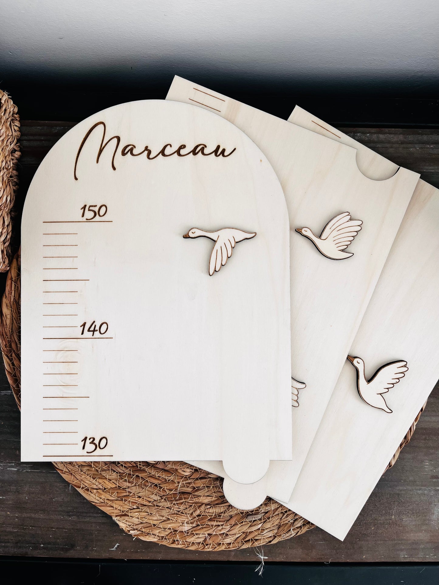 Toise Murale Oie en Bois – Grandir avec Tendresse