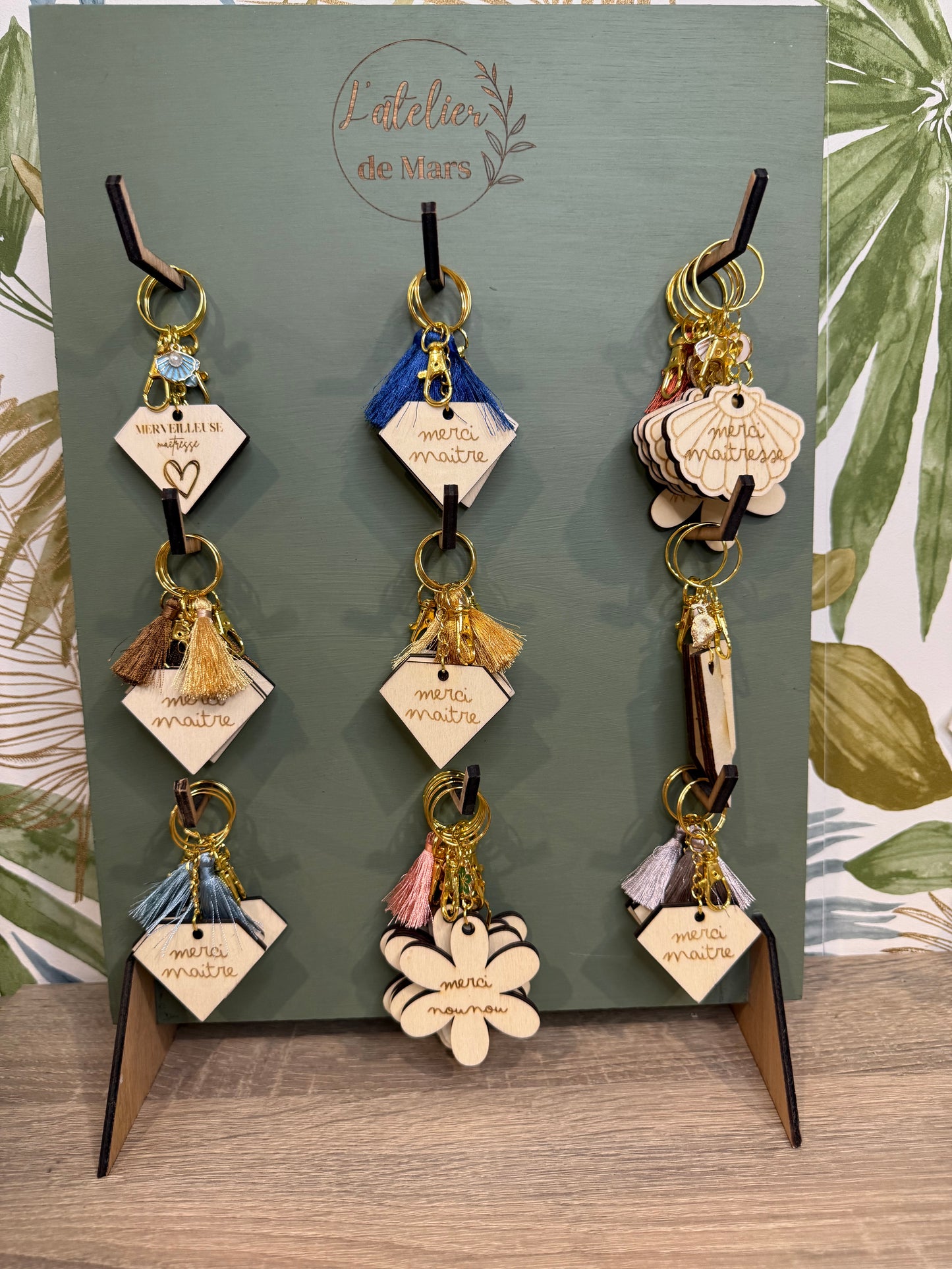 Porte-clef en bois personnalisé