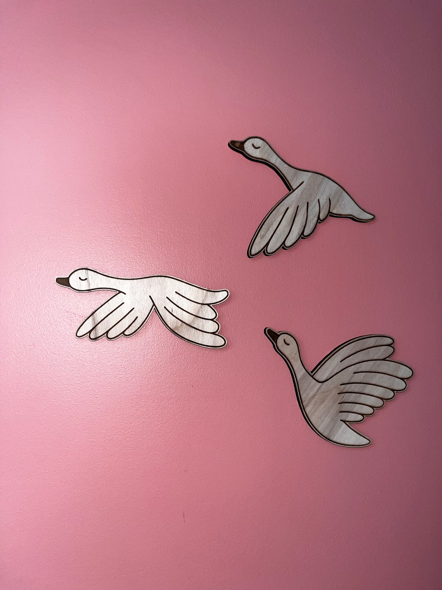 Lot de 3 Oies volantes décorative