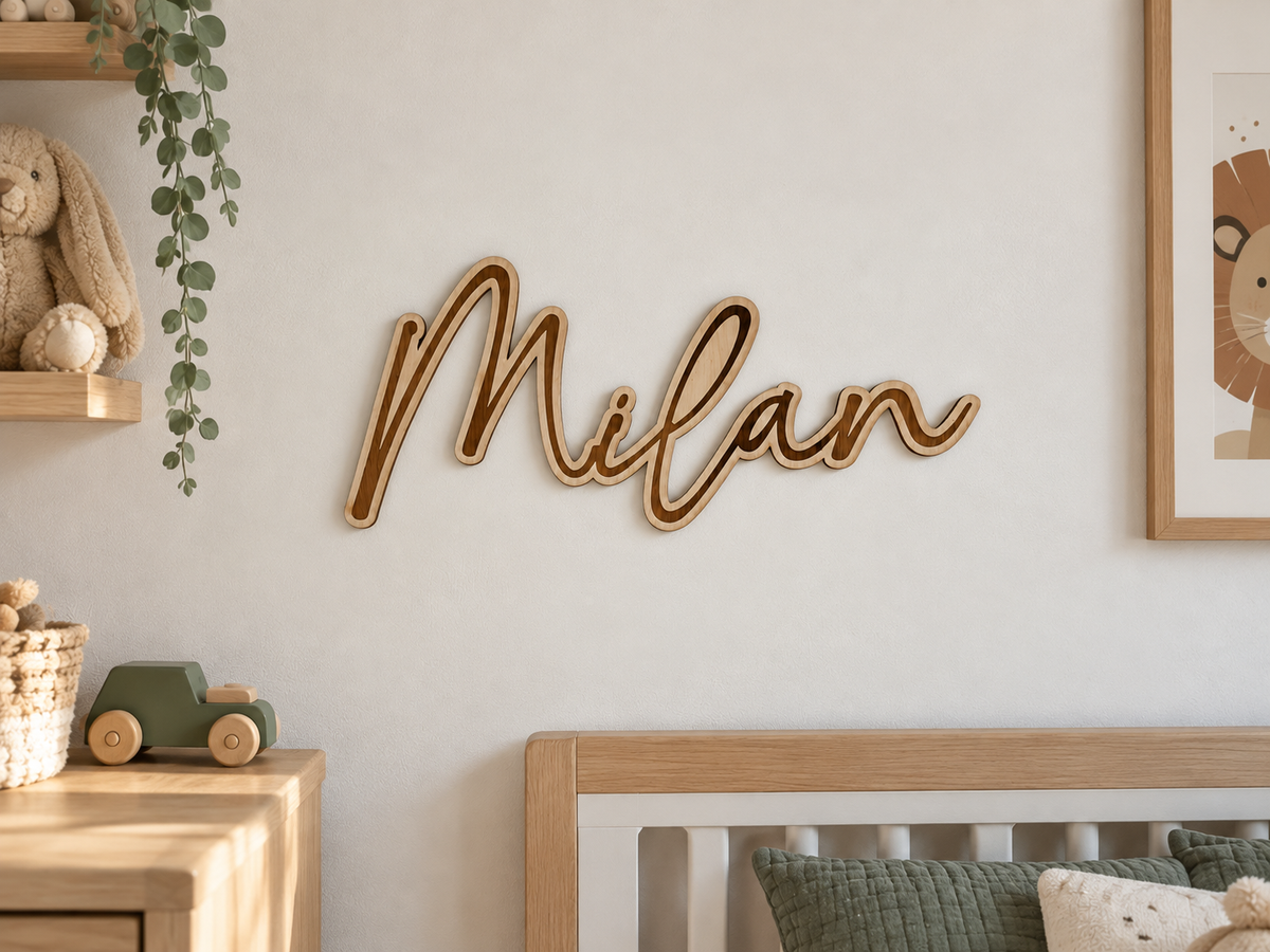 Décoration pour chambre de bébé personnalisée en bois