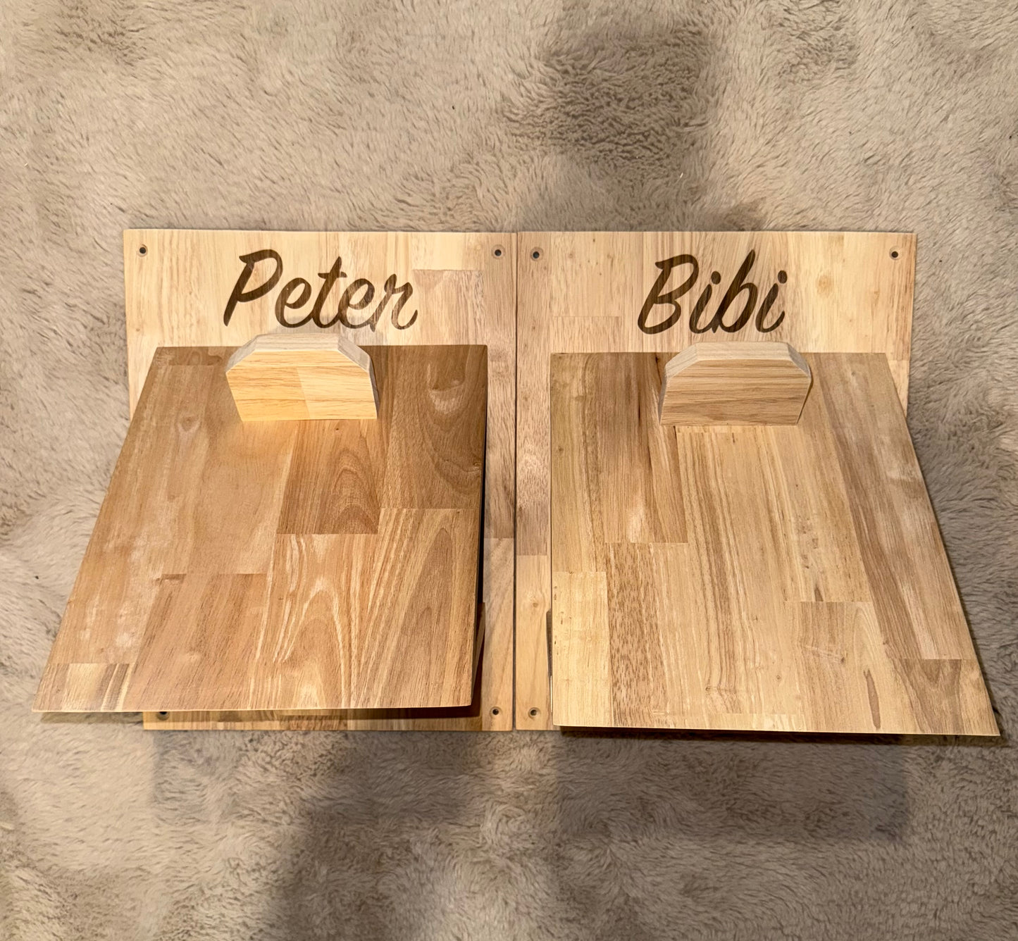 Support de casque personnalisé en bois