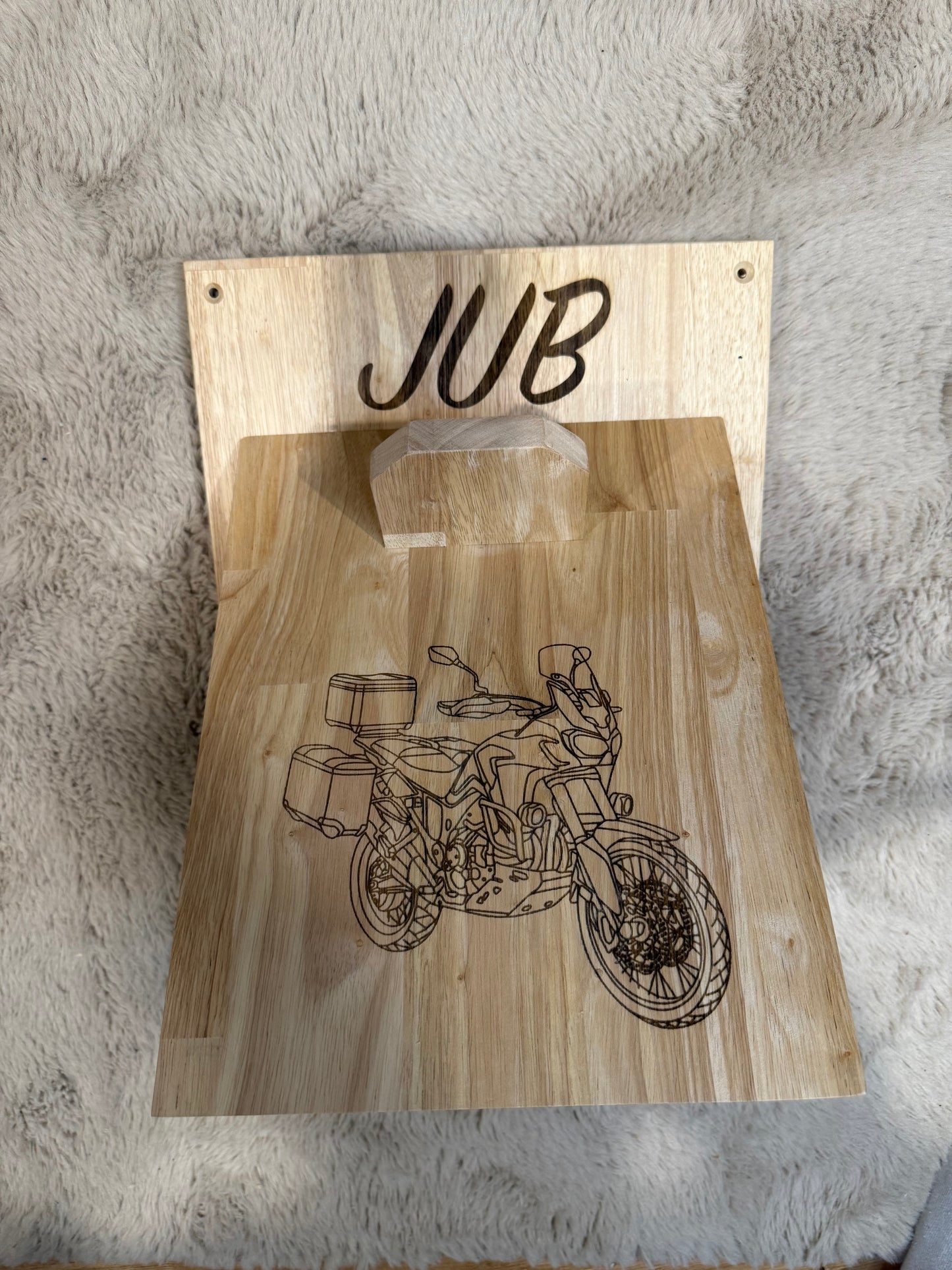 Support de casque personnalisé en bois