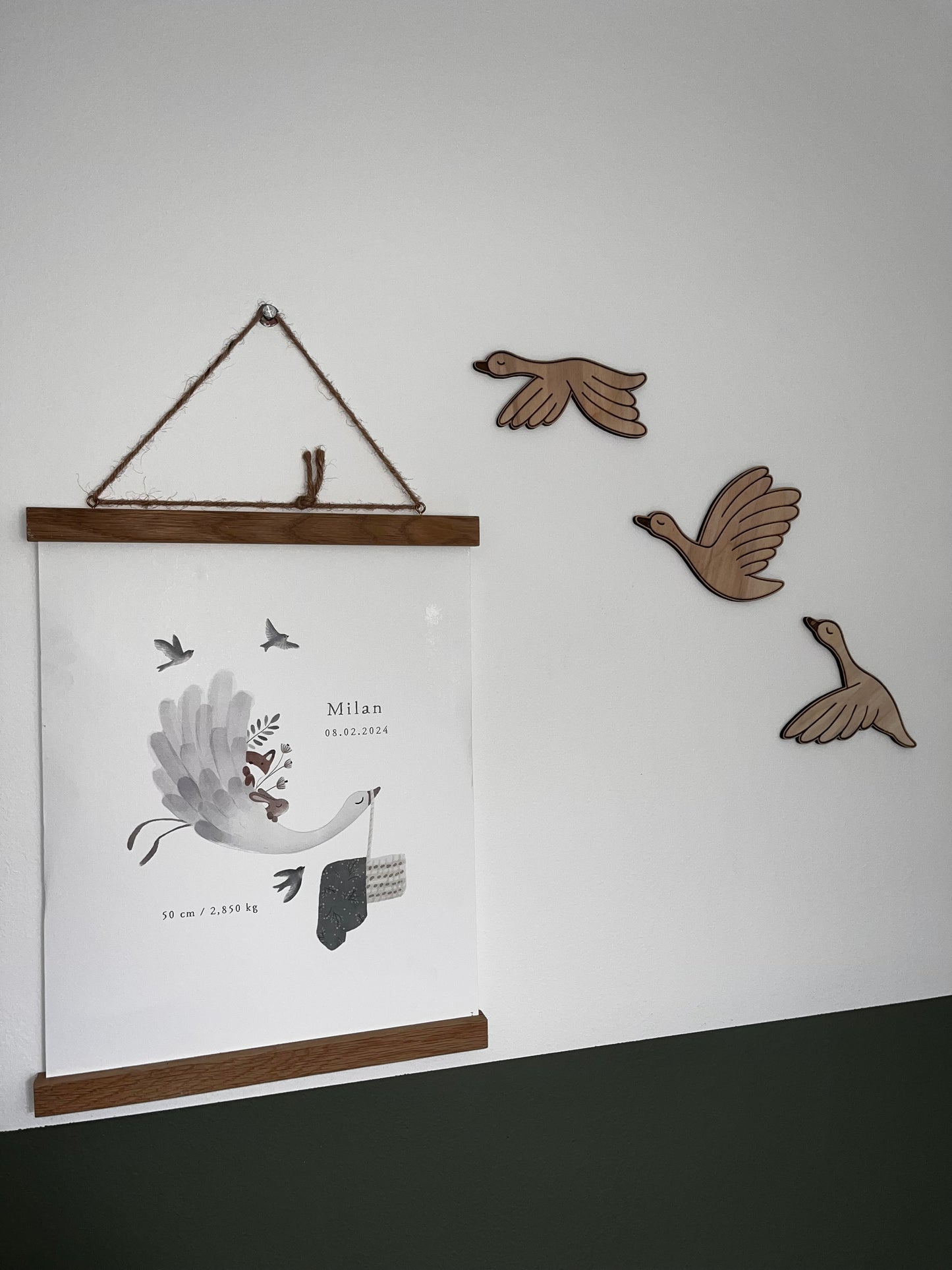 Lot de 3 Oies volantes décorative