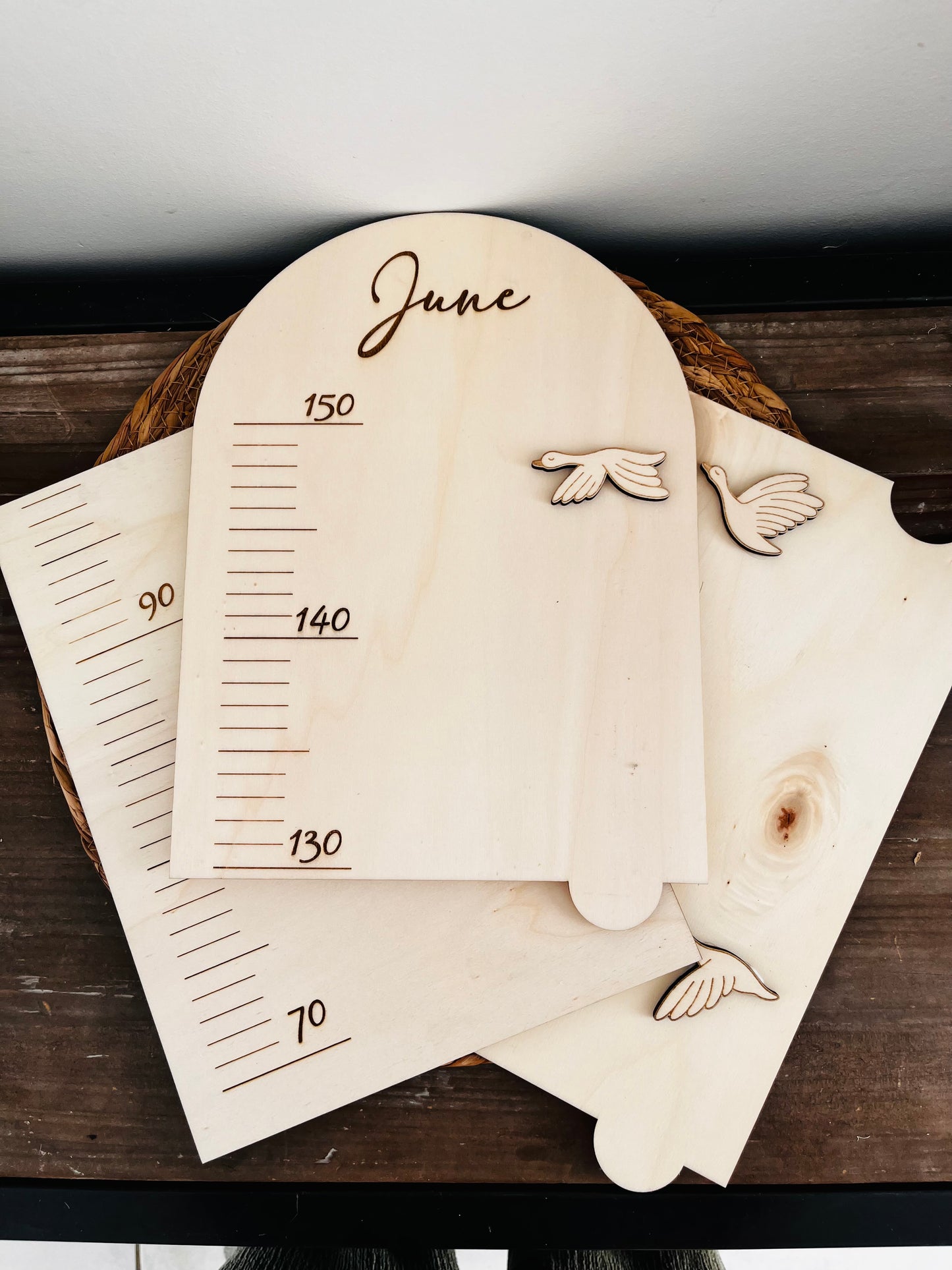 Toise Murale Oie en Bois – Grandir avec Tendresse