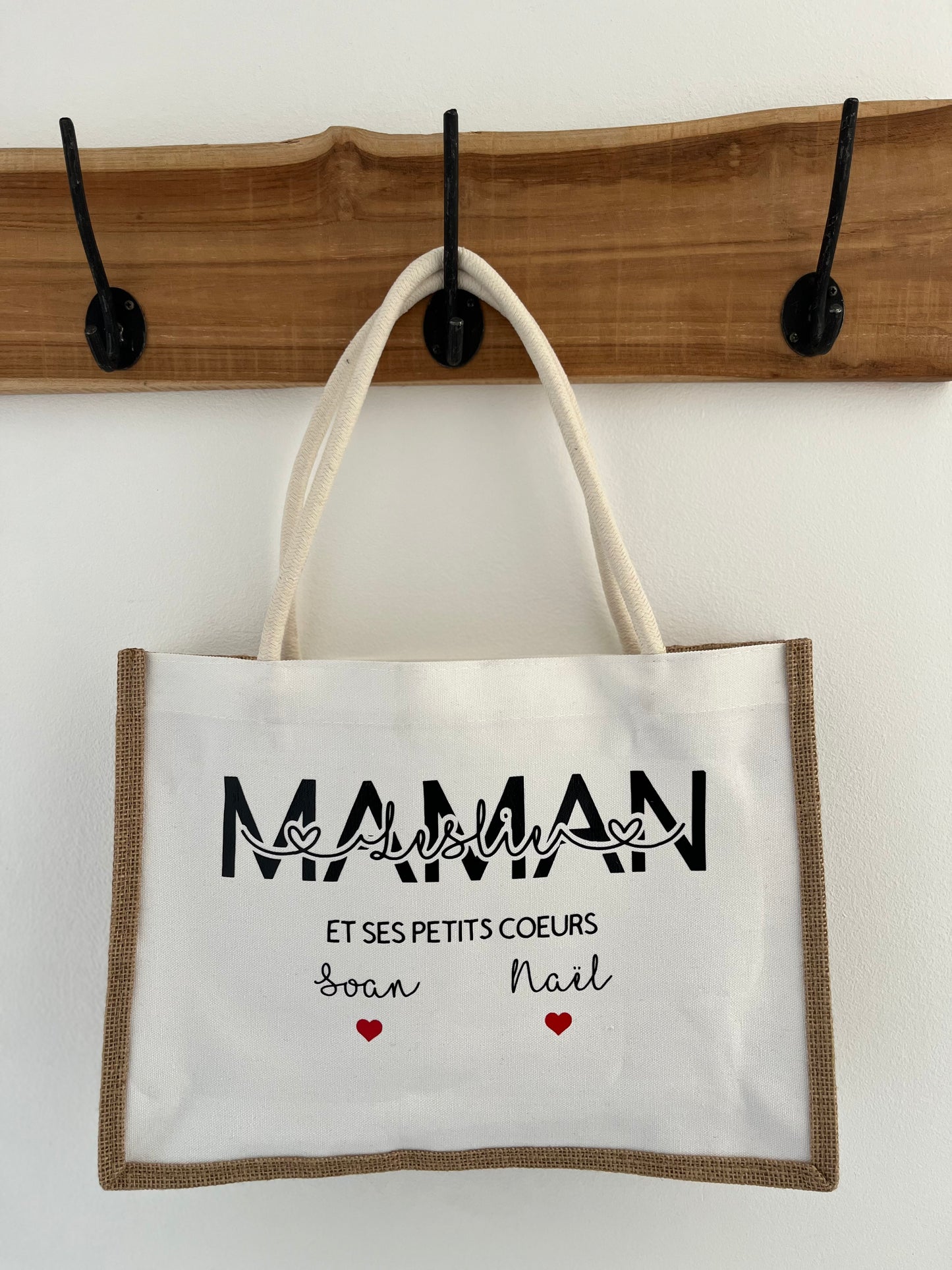 Sac cabas en toile de jute personnalisé