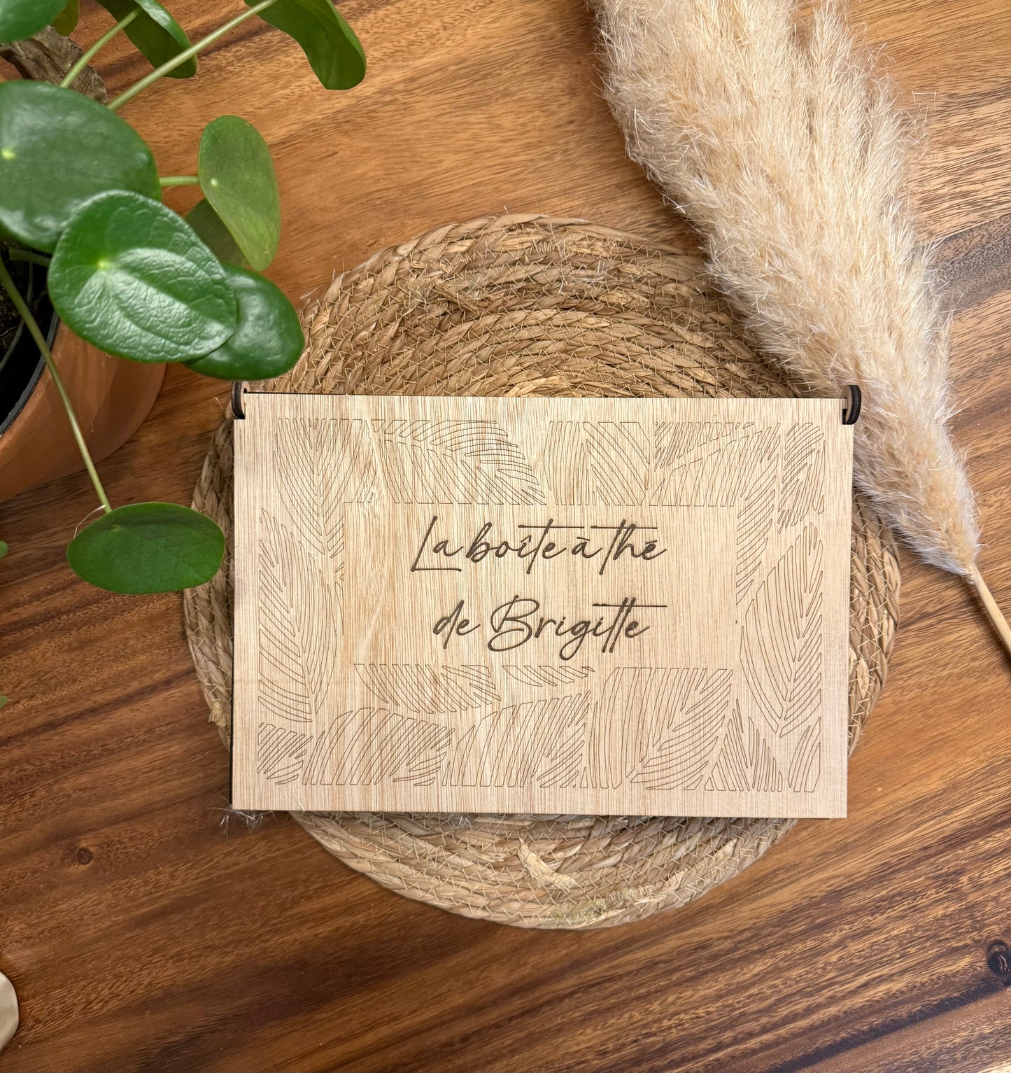 Boîte à Thé Personnalisée en Bois
