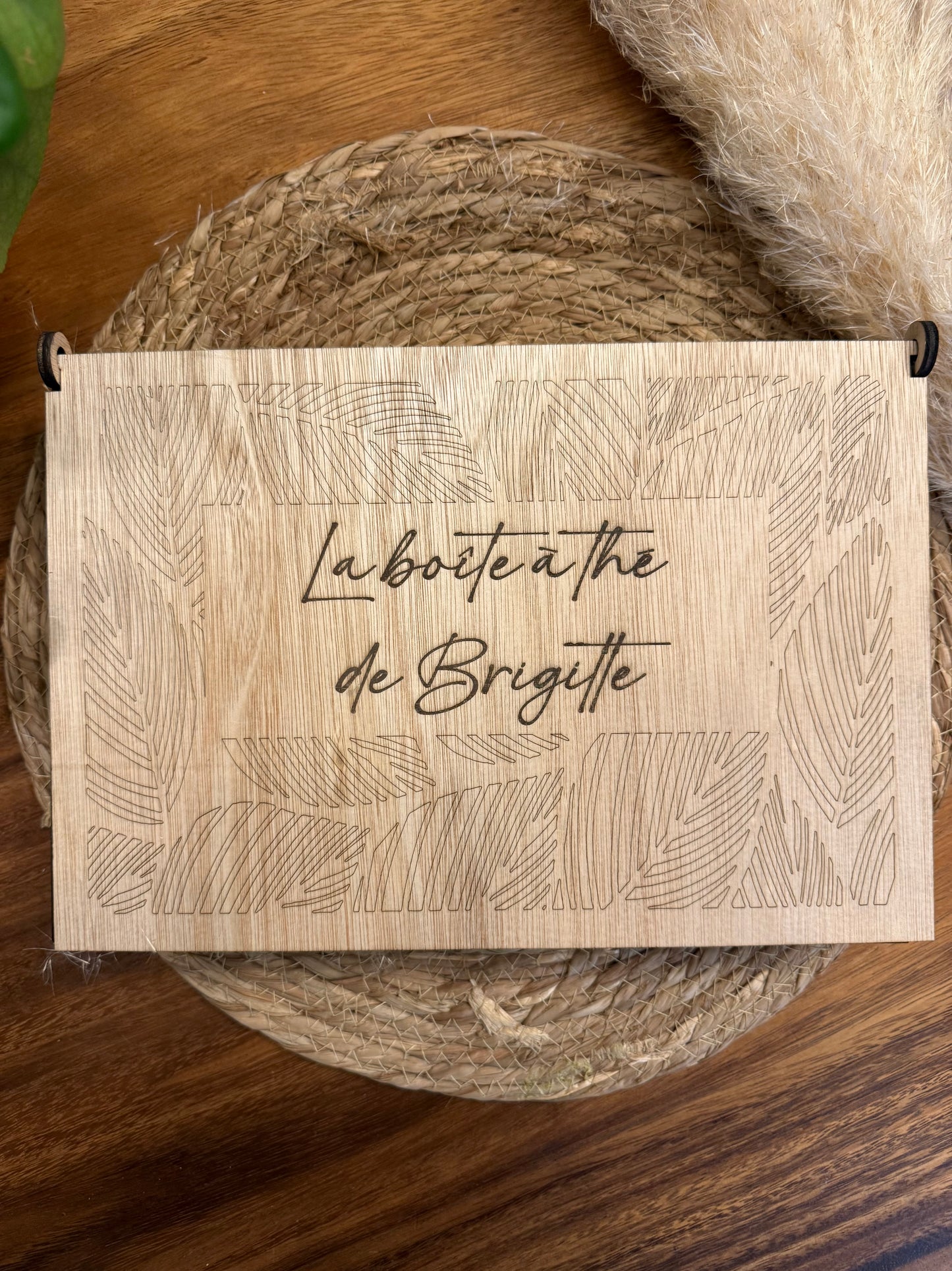 Boîte à Thé Personnalisée en Bois