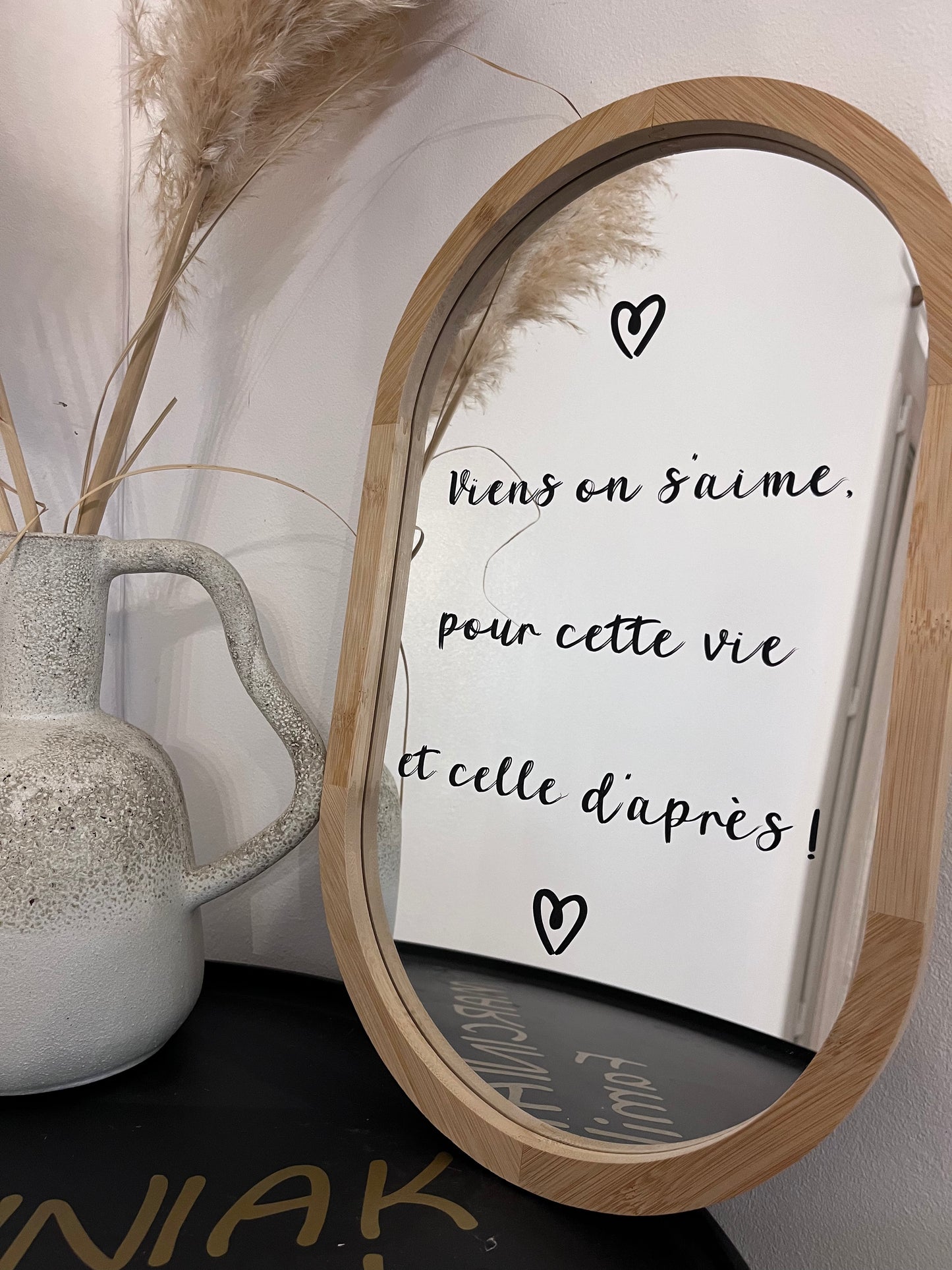 Miroir en bois personnalisé