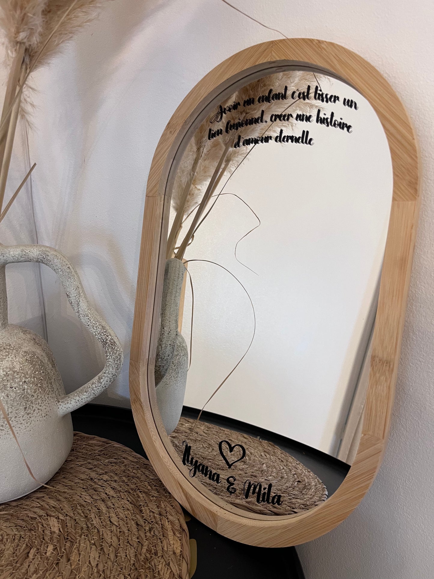 Miroir en bois personnalisé