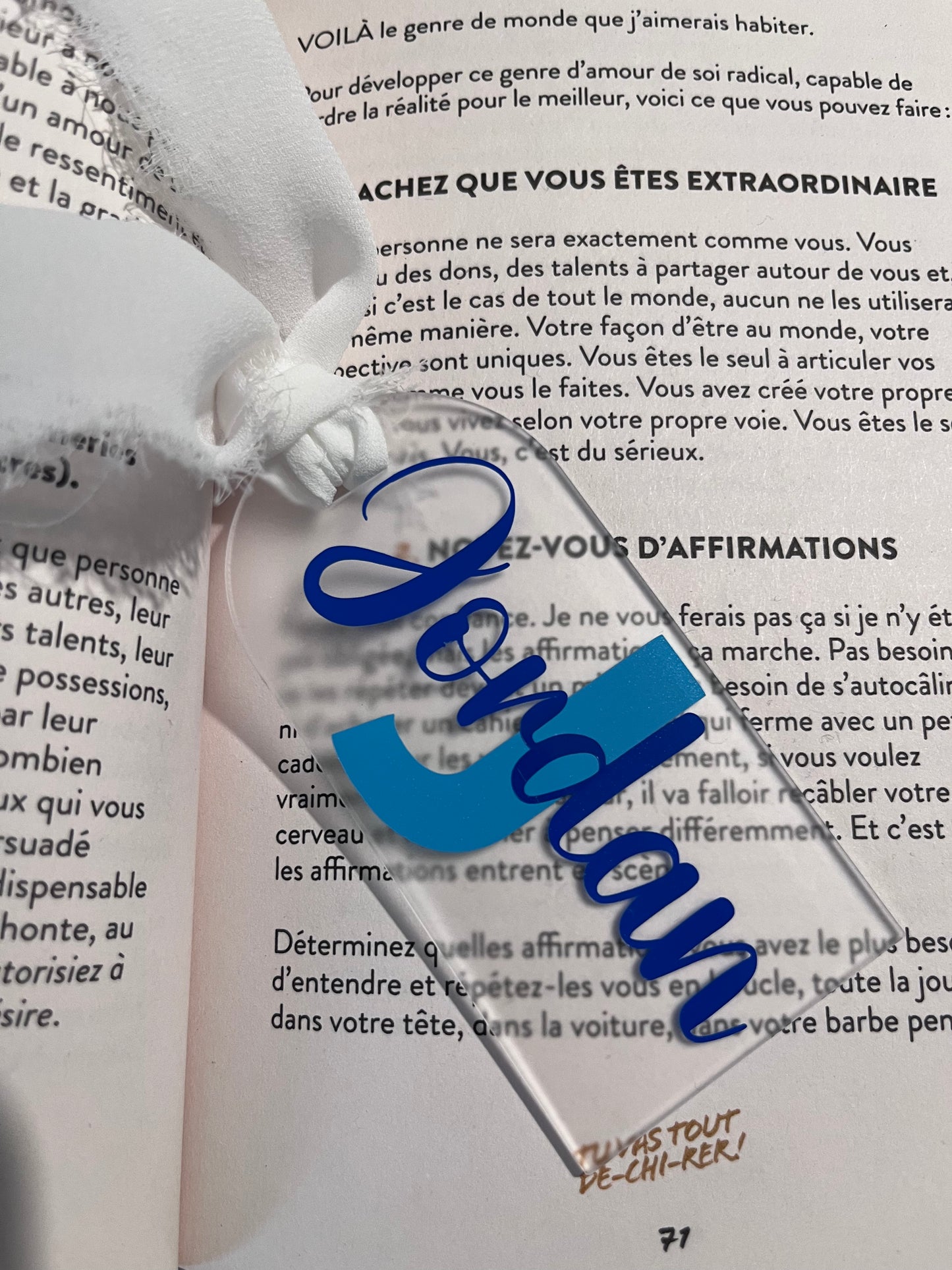 Marque page personnalisé