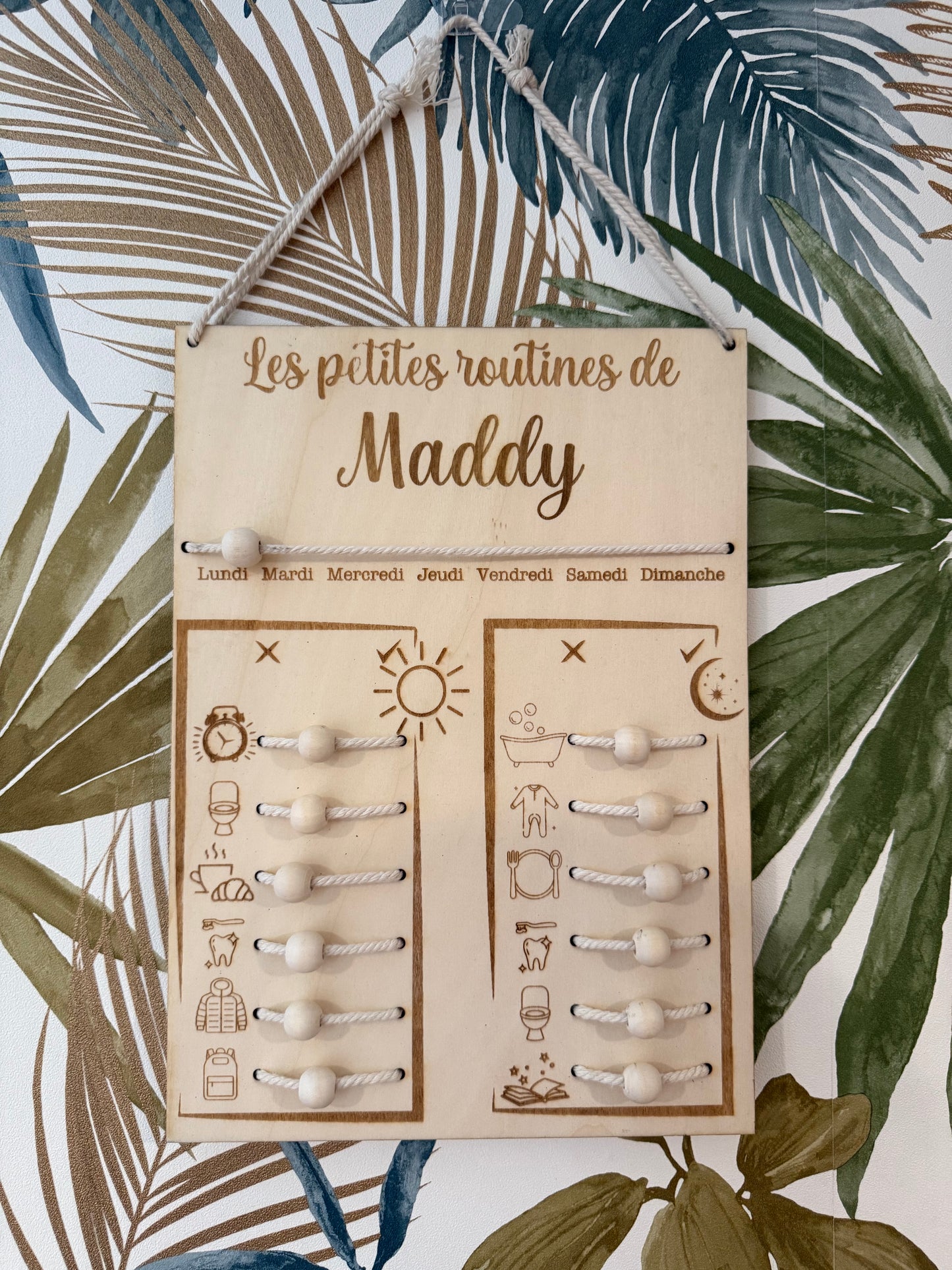 Tableau "les petites routines" personnalisé