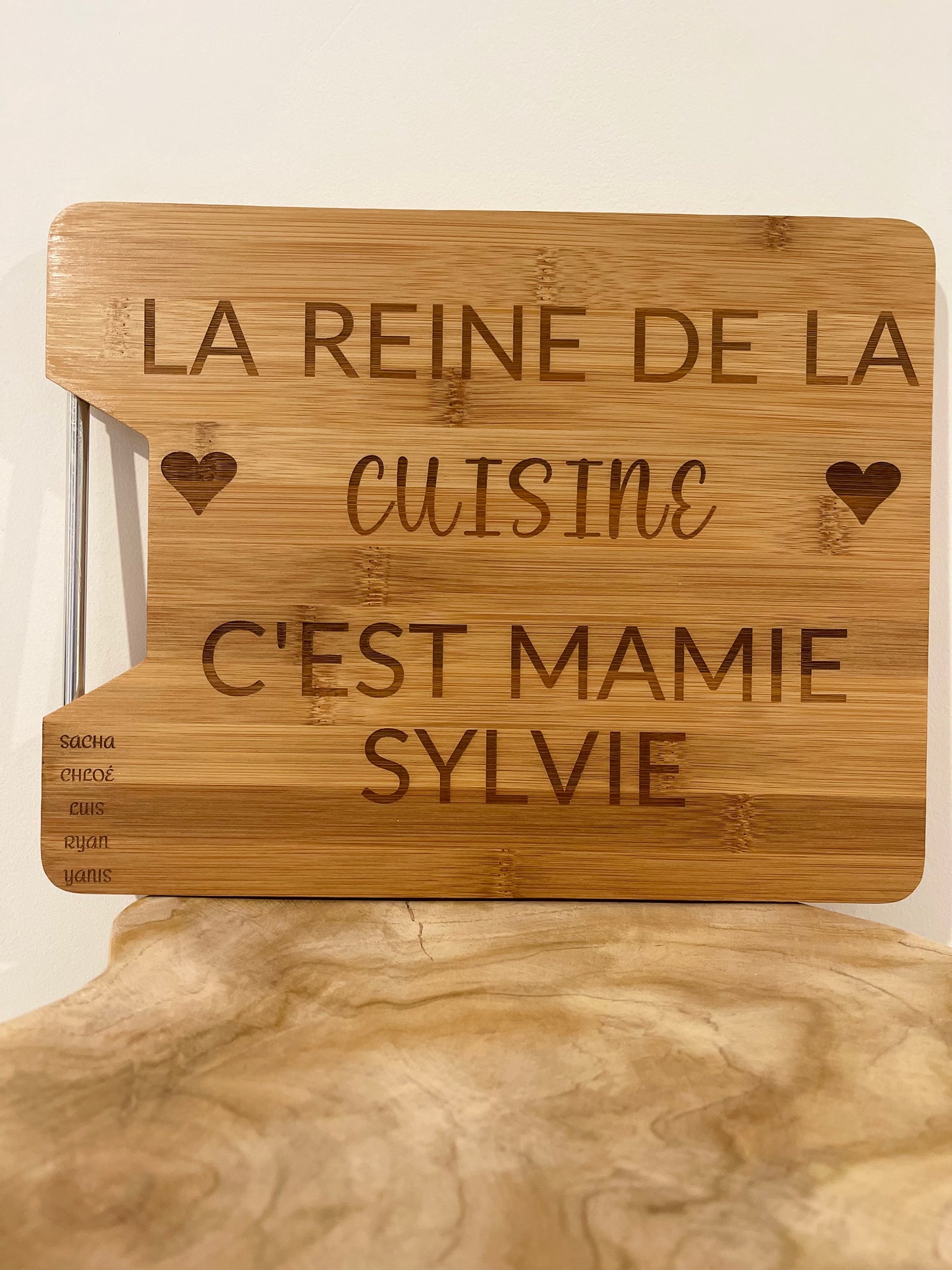Planche à découper personnalisée pour femme