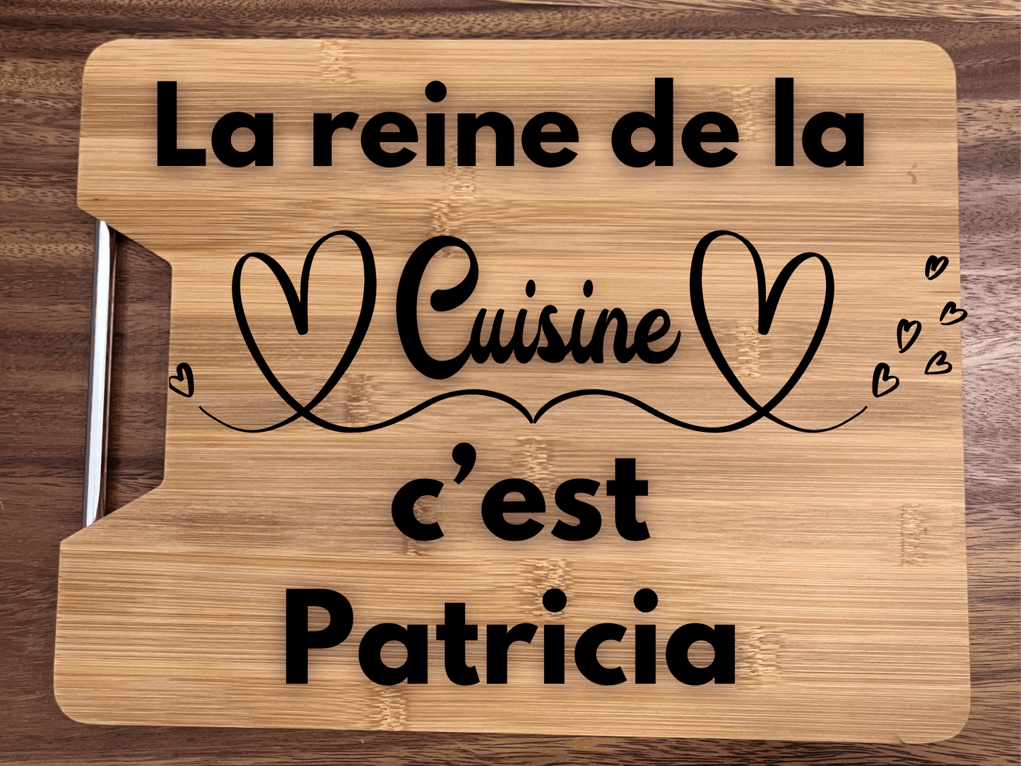 Planche à découper personnalisée pour femme