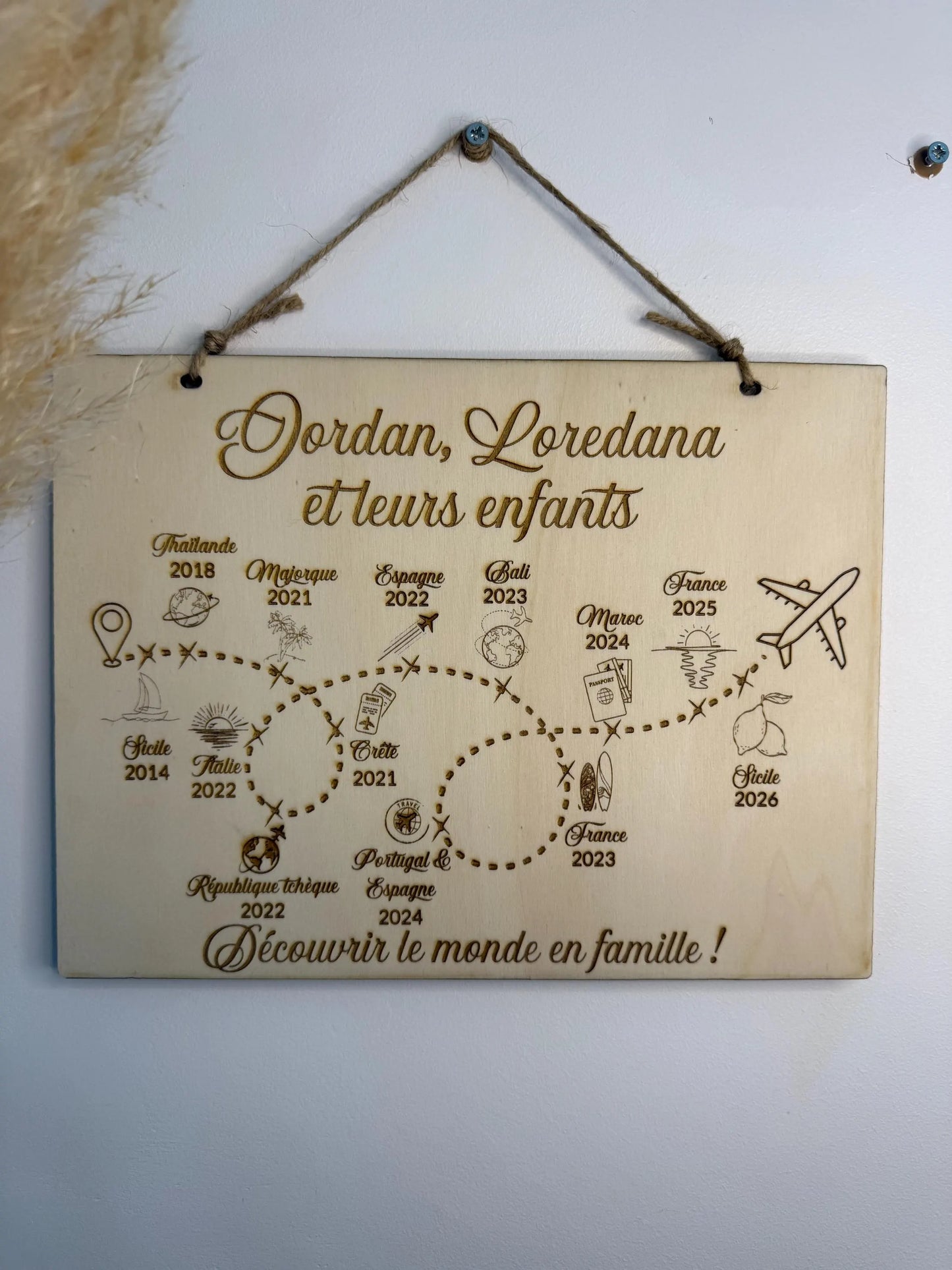 Faites un cadeau original personnalisable avec notre magnifique tableau de voyage.