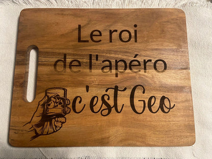 Planche à Découper personnalisée en Bois d'Acacia