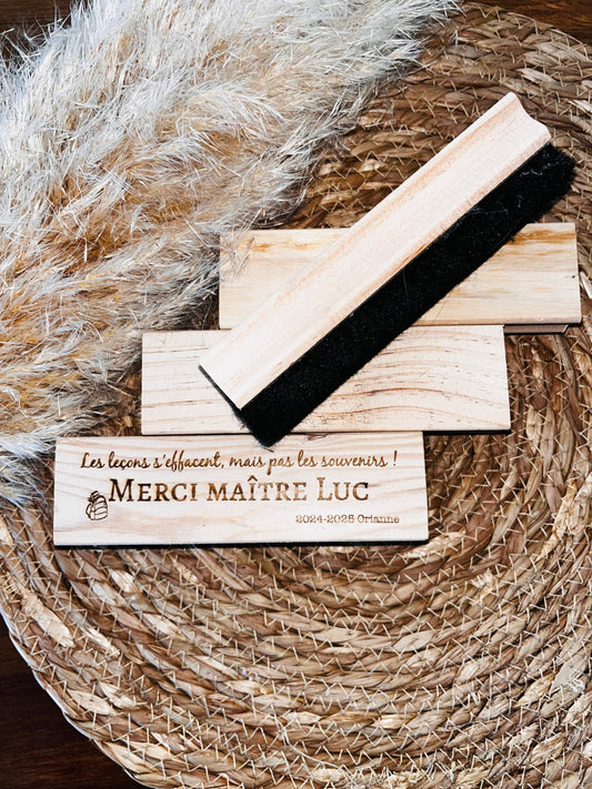 Brosse personnalisée en bois pour tableau
