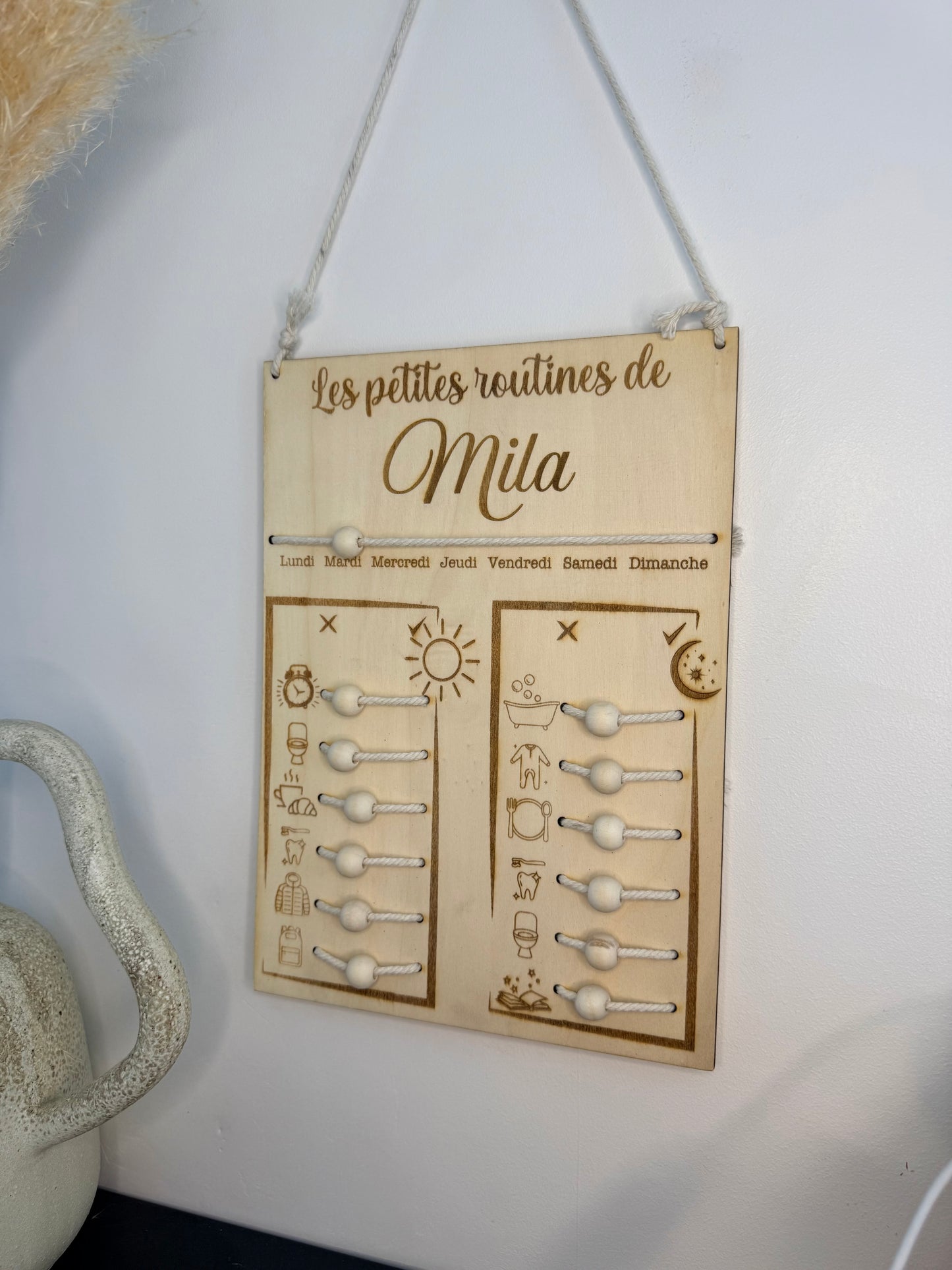 Tableau "les petites routines" personnalisé