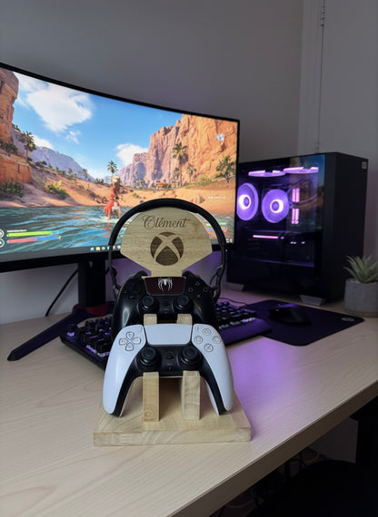 Support casque gaming et manettes personnalisé