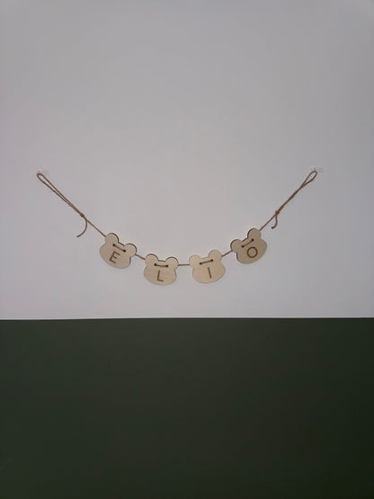 Guirlande personnalisée en bois