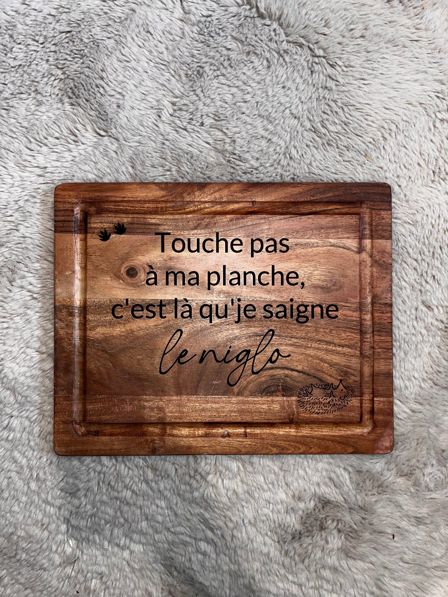 Planche à Découper personnalisée en Bois d'Acacia
