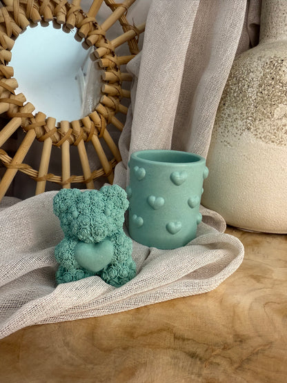 Pot petit cœur et nounours