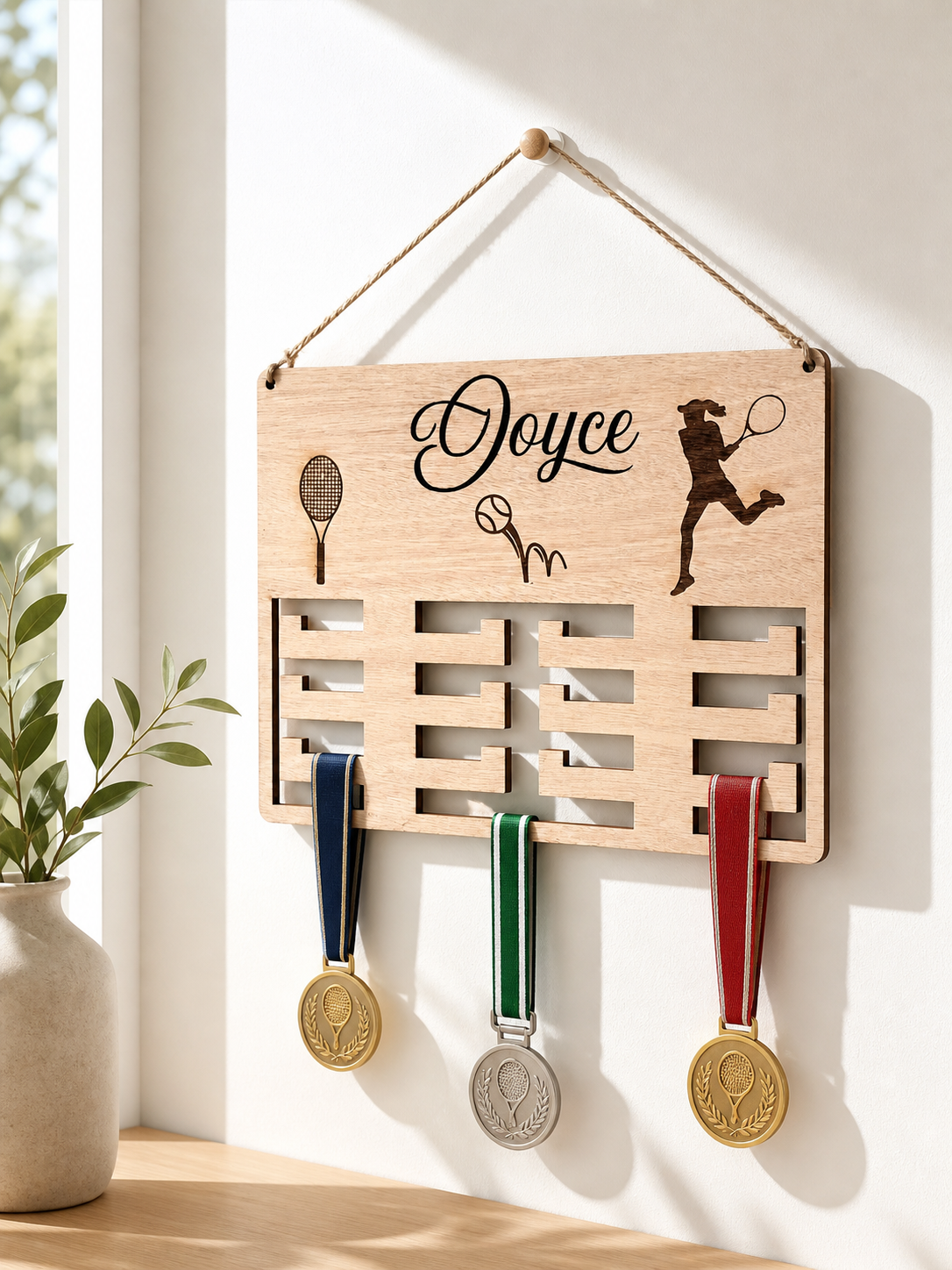 Porte médaille de tennis personnalisé