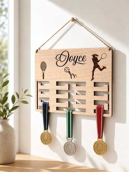 Porte médaille de tennis personnalisé