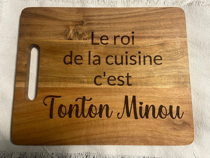 Planche à Découper personnalisée en Bois d'Acacia