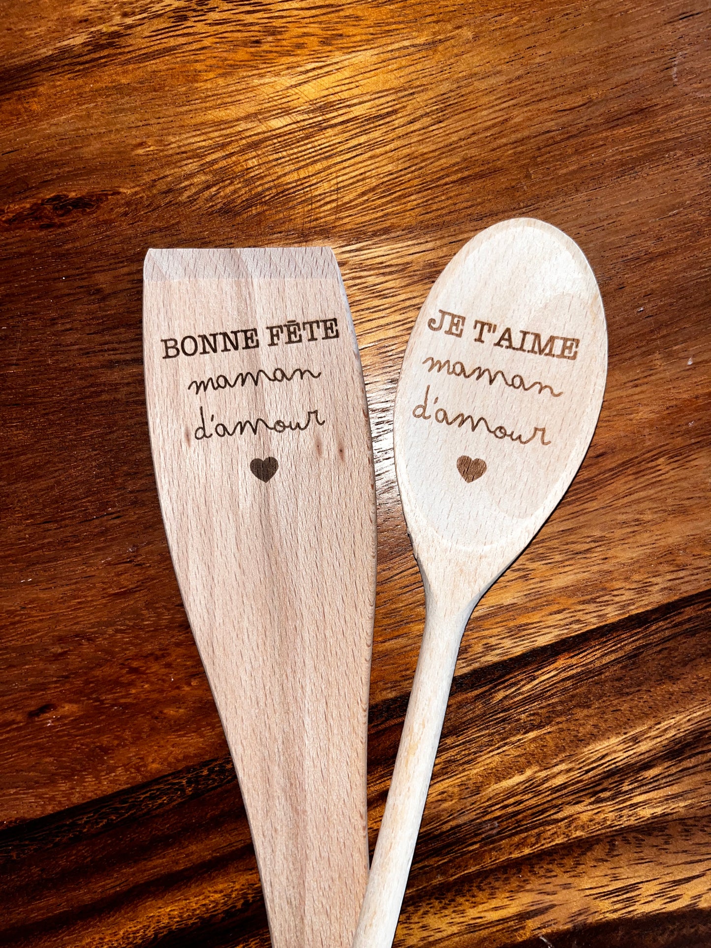 Lot de 2 couverts en bambou personnalisé