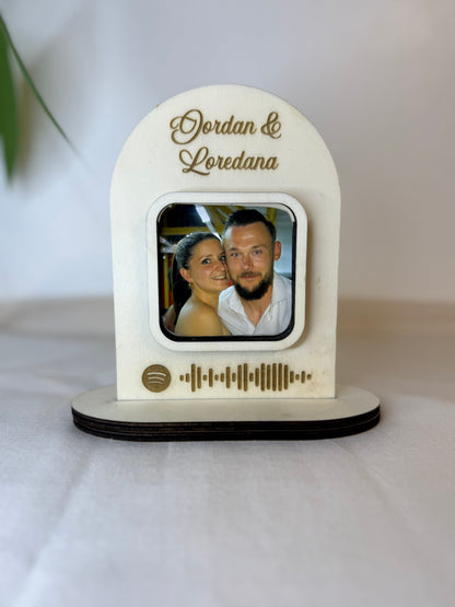 Plaque spotify personnalisée bois