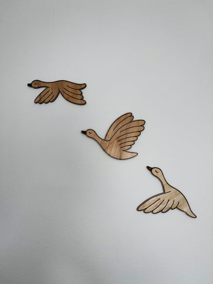 Lot de 3 Oies volantes décorative