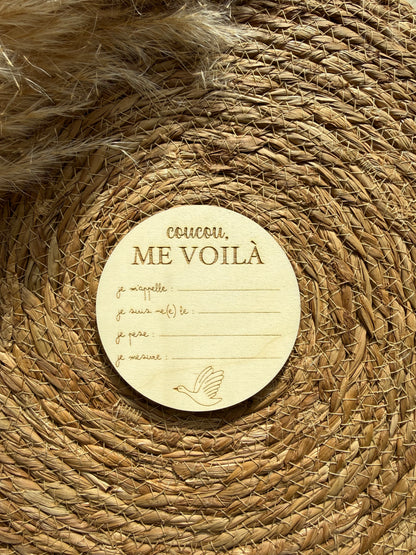 Carte de naissance ronde