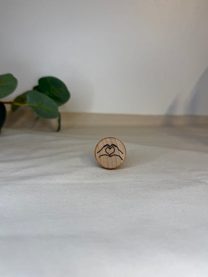 Bouchon de bouteille de vin réutilisable version Saint Valentin