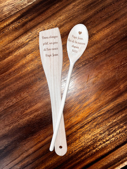 Lot de 2 couverts en bambou personnalisé