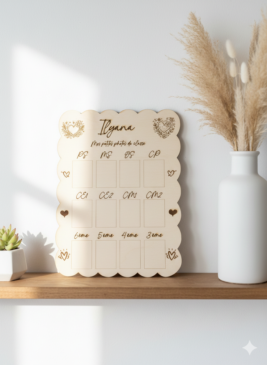 Panneau photos de classe personnalisé