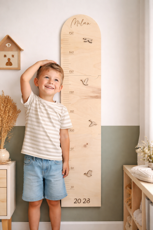 Toise Murale Oie en Bois – Grandir avec Tendresse