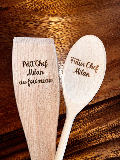 Lot de 2 couverts en bambou personnalisé