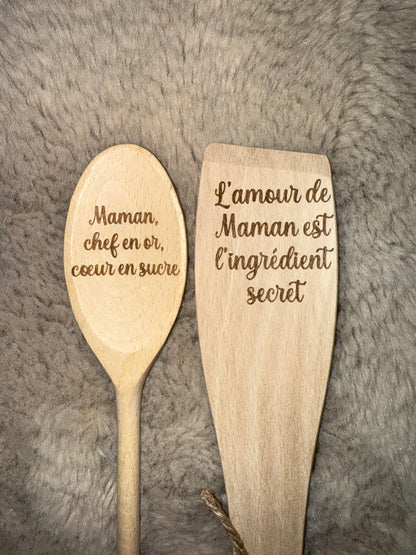 Lot de 2 couverts en bambou personnalisé