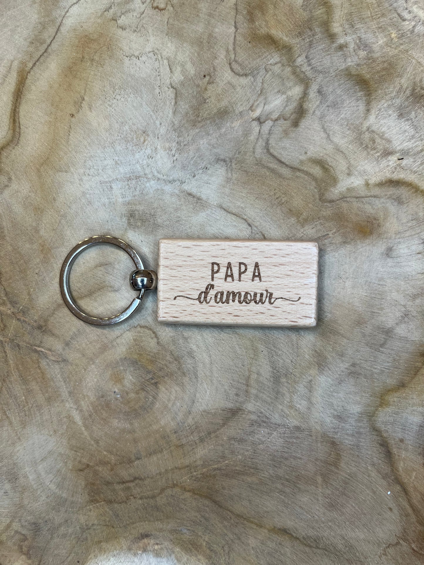 Porte-clef en bois personnalisé