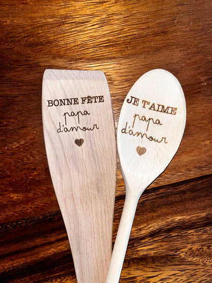 Lot de 2 couverts en bambou personnalisé