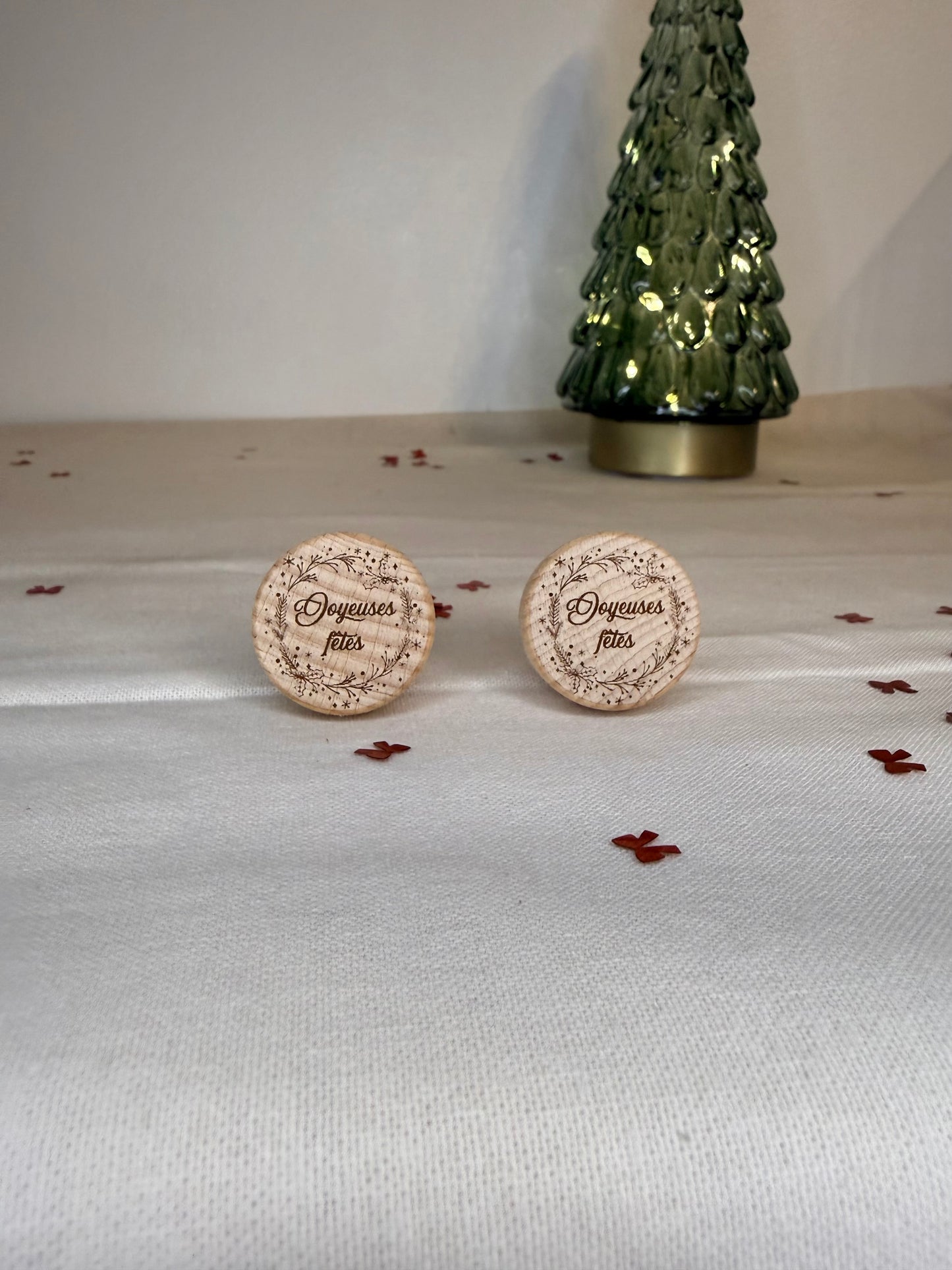 Bouchon de bouteille de vin réutilisable version Noël