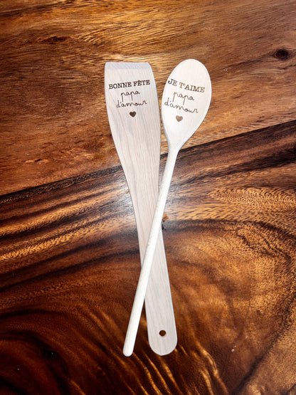 Lot de 2 couverts en bambou personnalisé