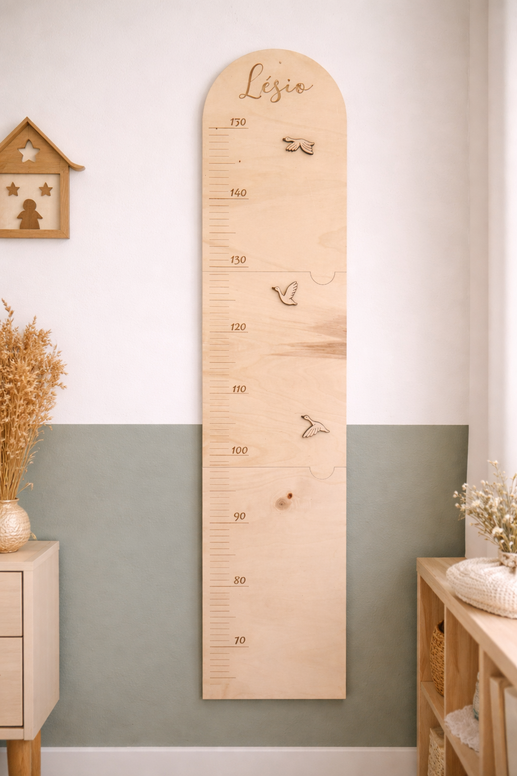 Toise Murale en Bois personnalisée