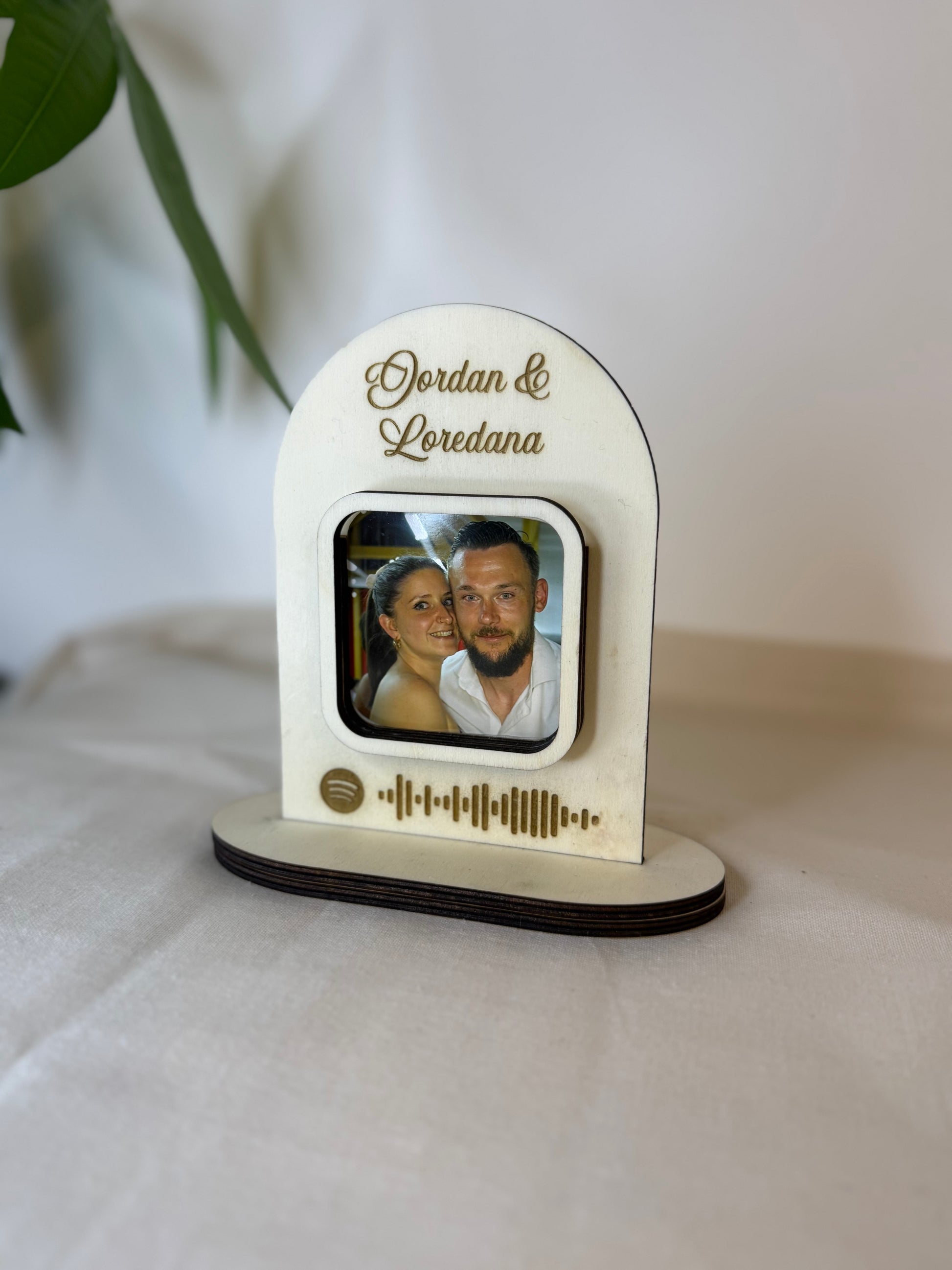 Plaque spotify personnalisée bois