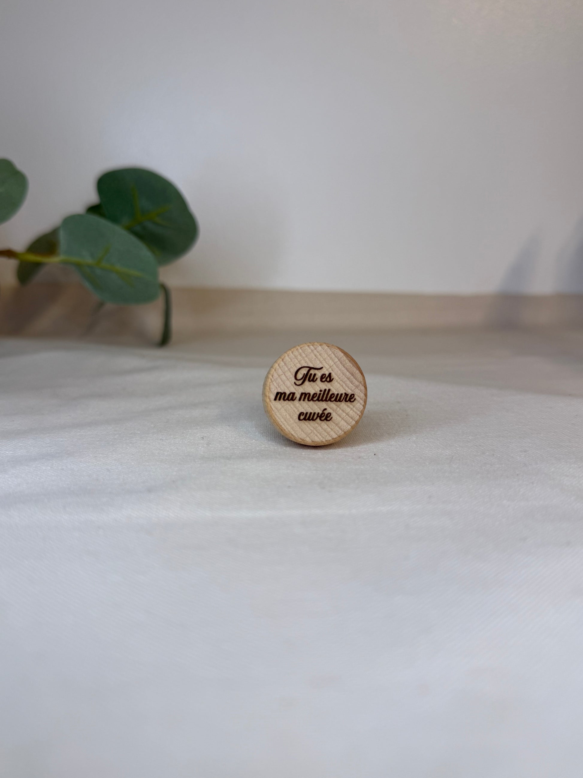 Bouchon de bouteille de vin réutilisable version Saint Valentin